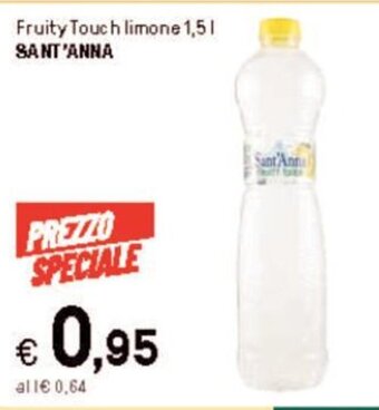 Iper La Grande Fruity Touch limone 1,5 l SANT'ANNA offerta