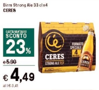 Iper La Grande Birra Strong Ale 33 clx4 CERES offerta