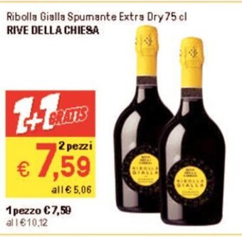 Iper La Grande Ribolla Gialla Spumante Extra Dry 75 cl RIVE DELLA CHIESA offerta