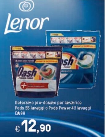 Iper La Grande Detersivo pre-dosato per lavatrice Pods 55 lavaggio Pods Power 43 lavaggi DASH offerta