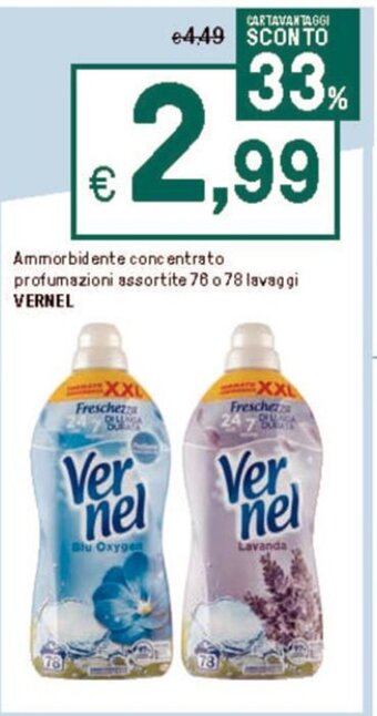 Iper La Grande Ammorbidente concentrato profumazioni assortite 76 o 78 lavaggi VERNEL offerta