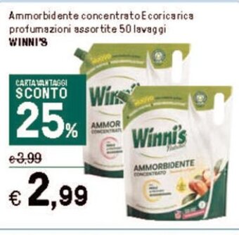 Iper La Grande Ammorbidente concentrato Ecoricarica profumazioni assortite 50 lavaggi WINNI'S offerta