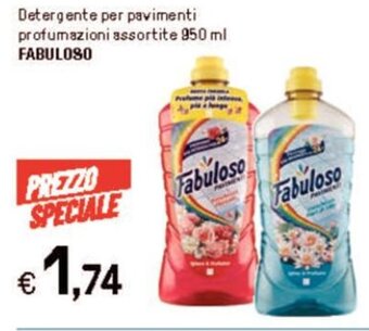 Iper La Grande Detergente per pavimenti profumazioni assortite 950 ml FABULOSO offerta