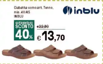 Iper La Grande Ciabatta uomo art. Tenno. mis. 40/45 IN BLU offerta