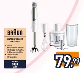 Unieuro BRAUN MIXER MULTIQUICK 7 M070351WH offerta