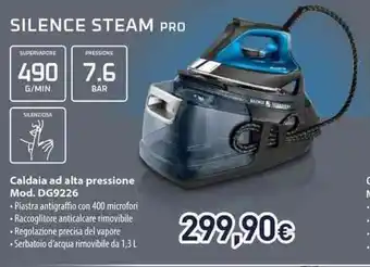 Unieuro SILENCE STEAM PRO Caldaia ad alta pressione Mod. DG9226 offerta