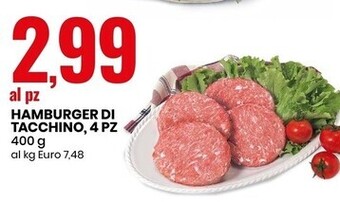 Eurospin Hamburger di tacchino, 4 pz offerta