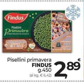Supermercati Dok Pisellini primavera FINDUS g.450 offerta