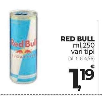 Supermercati Dok RED BULL ml.250 vari tipi offerta