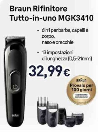 Unieuro Braun Rifinitore Tutto-in-uno MGK3410 offerta
