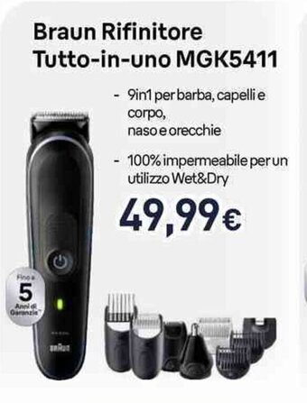 Unieuro Braun Rifinitore Tutto-in-uno MGK5411 offerta