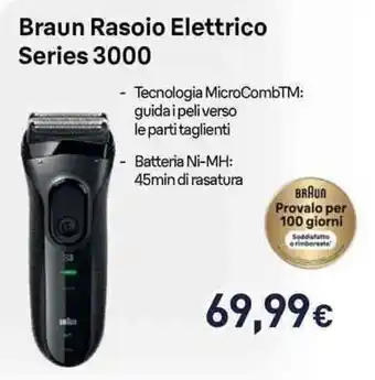 Unieuro Braun Rasoio Elettrico Series 3000 offerta