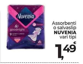 Supermercati Dok Assorbenti o salvaslip NUVENIA vari tipi offerta