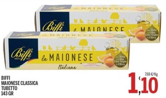 Gruppo Pascar BIFFI MAIONESE CLASSICA TUBETTO 143 gr offerta