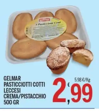 GELMAR PASTICCIOTTI COTTI LECCESI CREMA/PISTACCHIO 500 GR