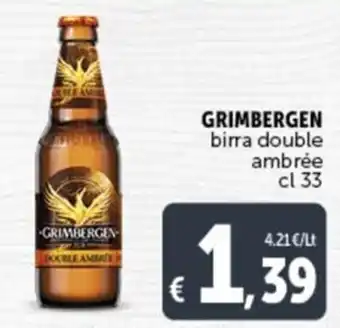 Gourmet Déco GRIMBERGEN birra double ambrée cl 33 offerta