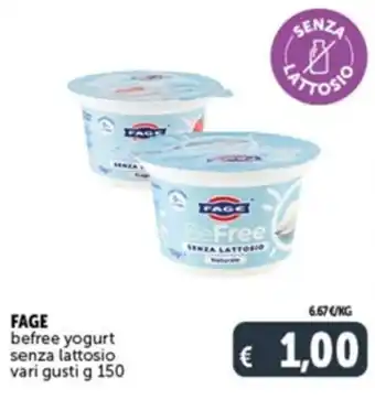 FAGE befree yogurt senza lattosio vari gusti g 150