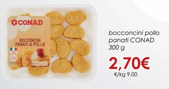 Conad bocconcini pollo panati CONAD 300 g offerta