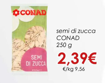 Conad semi di zucca CONAD 250 g offerta