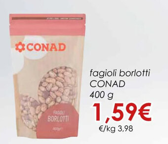 Conad fagioli borlotti CONAD 400 g offerta