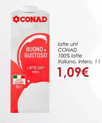 Conad latte uht CONAD CONAD intero, 1 l offerta