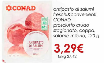 Conad antipasto di salumi freschi&convenienti CONAD 120 g offerta