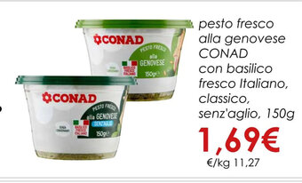 Conad pesto fresco alla genovese CONAD 150 g offerta