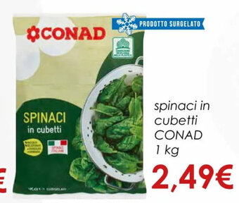 Conad spinaci in cubetti CONAD 1 kg offerta