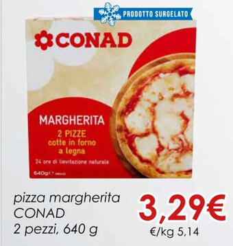 Conad pizza margherita CONAD 2 pezzi, 640 g offerta