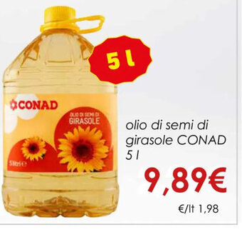 Conad olio di semi di girasole CONAD 5 l offerta