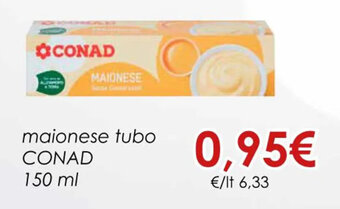 Conad maionese tubo CONAD 150 ml offerta