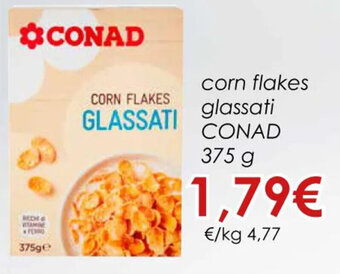 Conad corn flakes glassati CONAD 375 g offerta