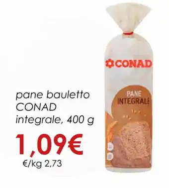 Conad pane bauletto CONAD integrale, 400 g offerta