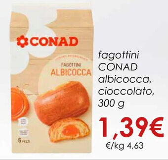 Conad fagottini CONAD albicocca, cioccolato, 300 g offerta
