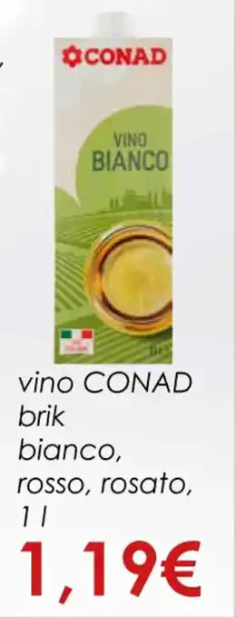 Conad VINO BIANCO bianco, rosso, rosato, 1 l offerta