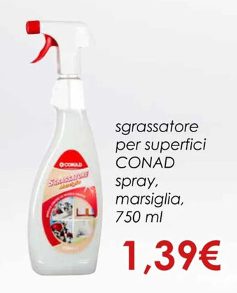 Conad sgrassatore per superfici CONAD spray, marsiglia, 750 ml offerta