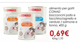 Conad alimento per gatti CONAD 405g offerta