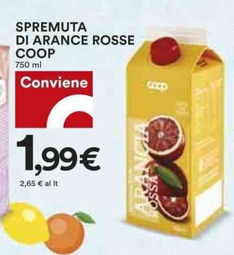 Coop SPREMUTA DI ARANCE ROSSE COOP 750 ml offerta