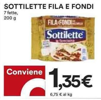 Coop SOTTILETTE FILA E FONDI 7 fette, 200 g offerta