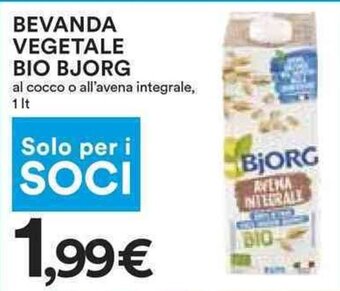 Coop BEVANDA VEGETALE BIO BJORG 1 lt offerta