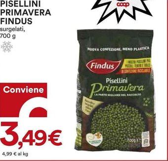 Coop PISELLINI PRIMAVERA FINDUS 700 g offerta
