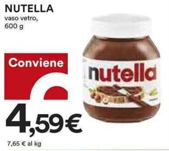 Coop NUTELLA vaso vetro, 600 g offerta