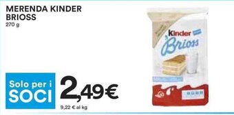 Coop MERENDA KINDER BRIOSS 270 g offerta