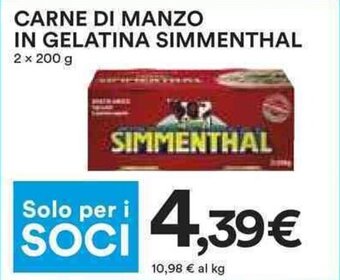 Coop CARNE DI MANZO IN GELATINA SIMMENTHAL 2 x 200 g offerta