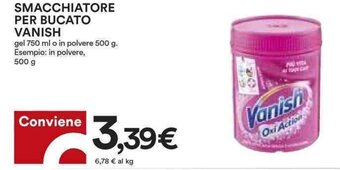 Coop SMACCHIATORE PER BUCATO VANISH 500 g offerta
