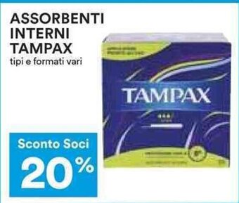 Coop ASSORBENTI INTERNI TAMPAX offerta