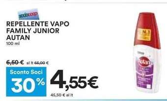 Coop REPELLENTE VAPO FAMILY JUNIOR AUTAN 100 ml offerta