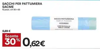 Coop SACCHI PER PATTUMIERA SACME 15 pezzi, cm 55 × 65 offerta