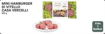 Coop MINI HAMBURGER DI VITELLO CASA VERCELLI 180 g offerta