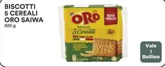 Coop BISCOTTI 5 CEREALI ORO SAIWA 420 g offerta